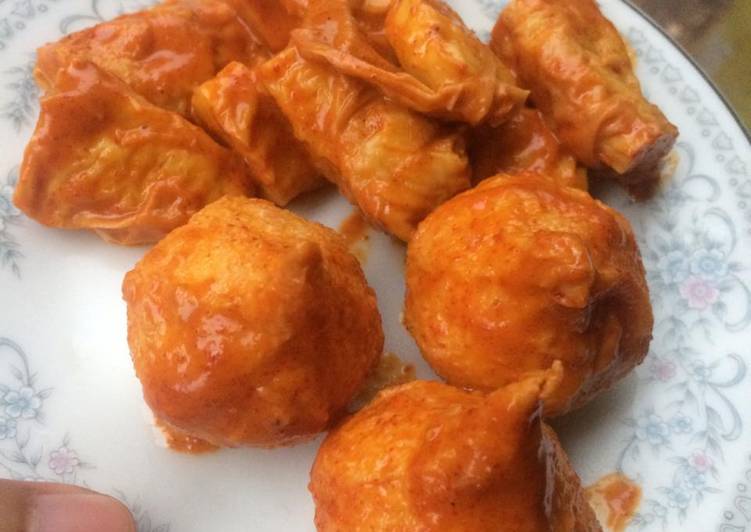 Dumpling ayam pake bumbu instan sambel goreng