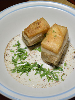 A picture of Pork Rib Cut with Bechamel Sauce (Gourmet Carnitas, Some Say).
