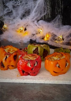 Фото Halloween-перці з м’ясною начинкою | Страшенно смачно і просто! 🎃.