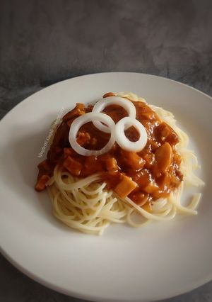 Foto resep Spaghetti saus spaghetti simple la fonte