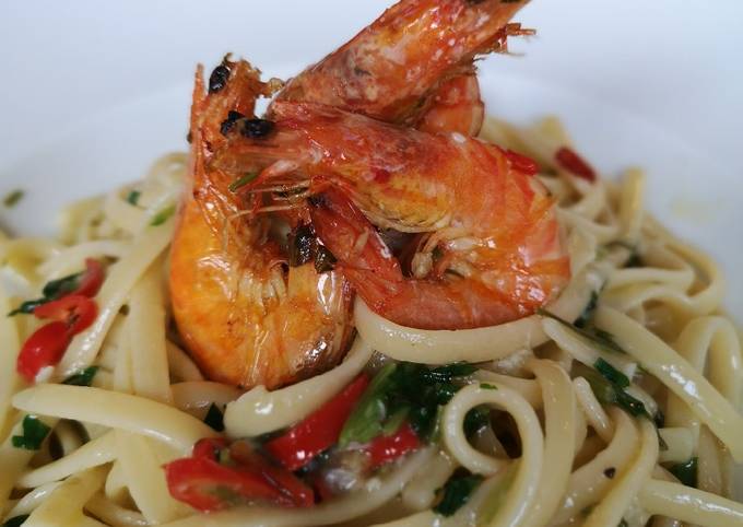 Linguine Aglio Olio Peperoncino e Scampi