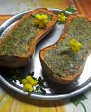 Calabacín relleno de verduras