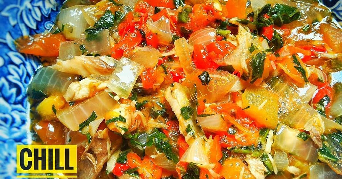 Flaked Fish in Chopped Pepper Sauce Recipe by Chill Chow Cookpad