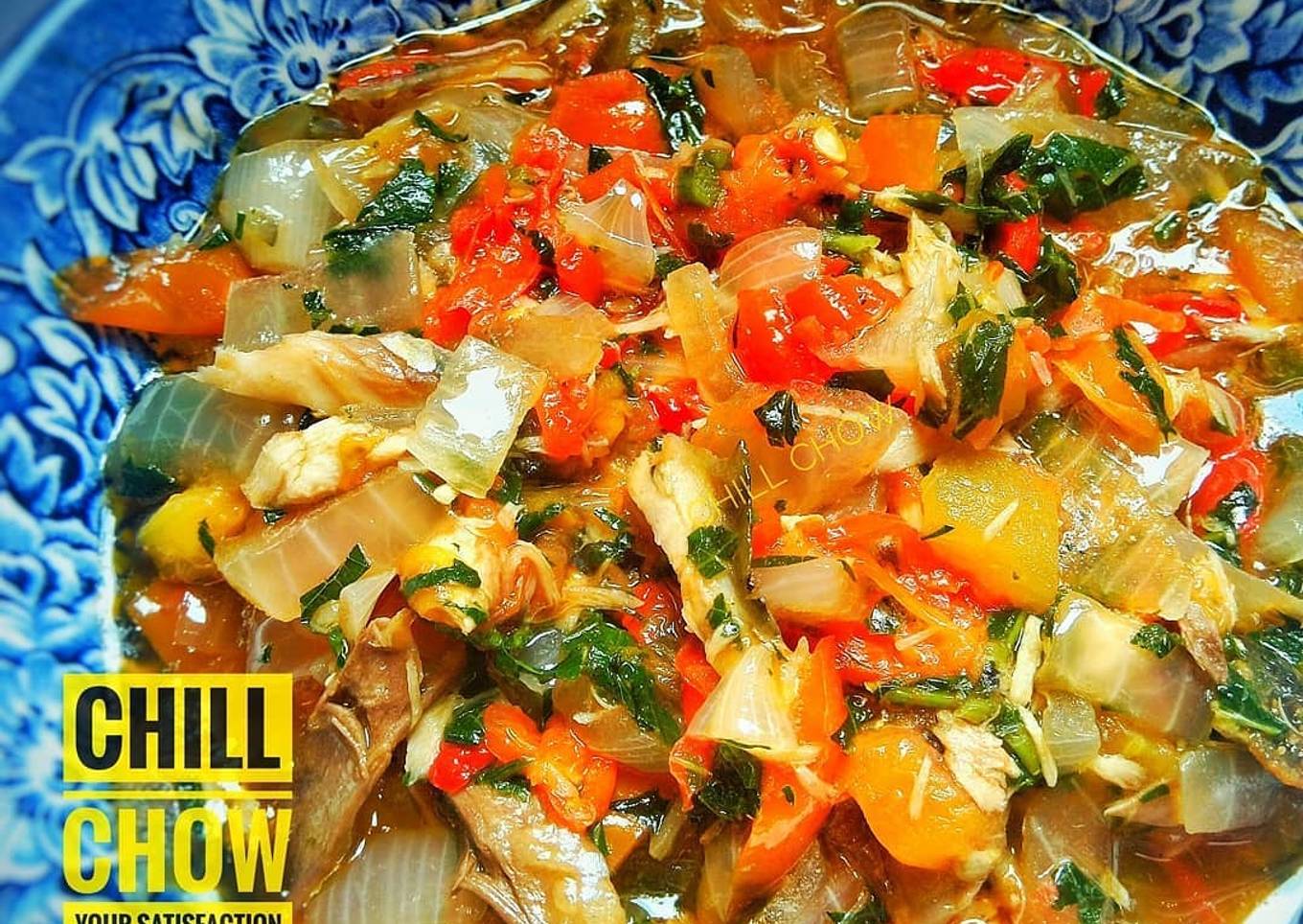 Flaked Fish in Chopped Pepper Sauce