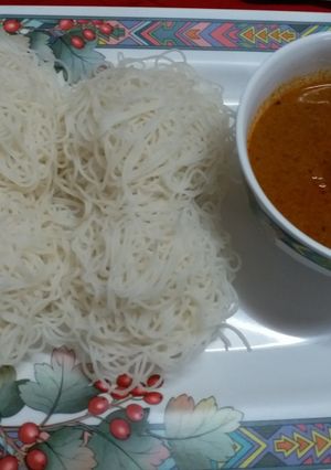 A picture of Idiyappam (String Hopper).