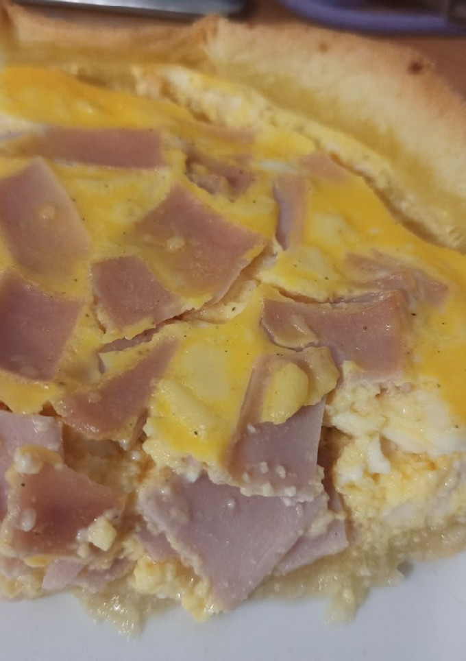 Una foto de Quiche de pavo y quesito