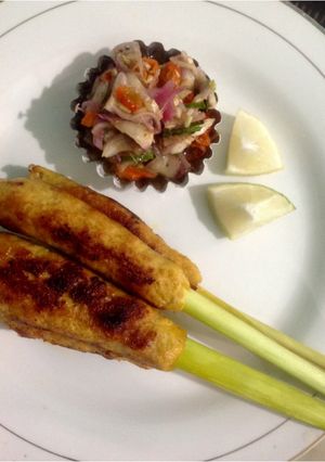 Foto resep Sate Lilit Ayam Teflon & Sambal Matah / Sambel Matah Khas Bali