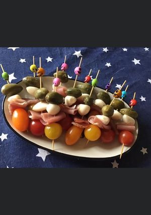 Une photo de Petites brochettes apéritives