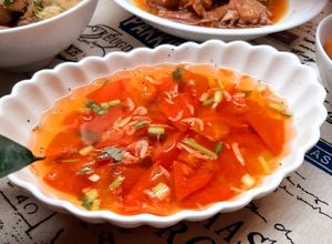 Hình của món Canh cà chua nấu con ruốc.