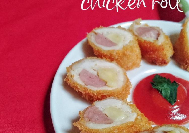 Ayam Gulung Sosis Keju (Stuffed Chicken Roll)