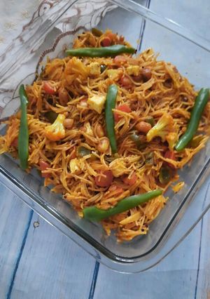 A picture of Vermicelli upma.