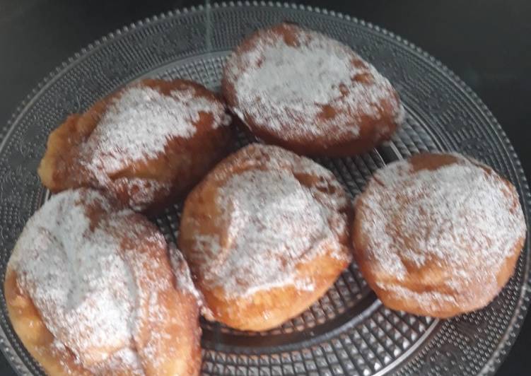 Buñuelos caseros rellenos de nata en Thermomix