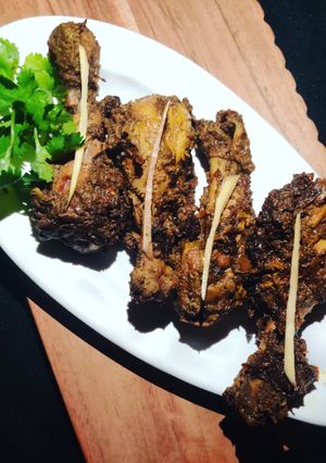 A picture of Spinach Drumsticks (chicken).