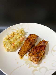 Foto resep Grilled Salmon w/ garlic butter sweet sauce