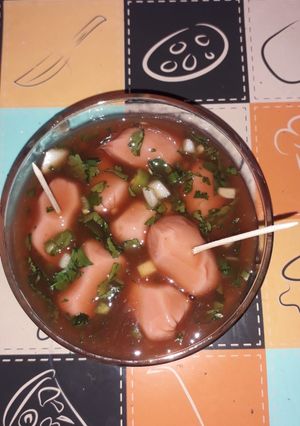Una foto de Salchichas cocteleras #fácil y rápido