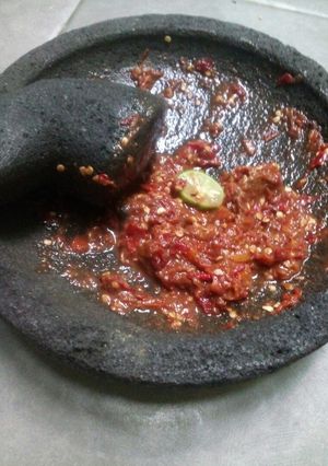 Foto resep Sambal terasi tomat mentah