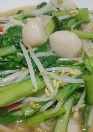 Foto resep Tumis Sawi Bakso Ikan