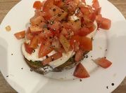 A picture of tomatoes olives