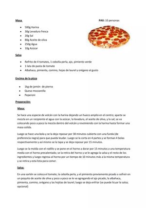 Una foto de Pizzas caseras