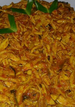 Foto resep Ayam suwir pedas manis ala mama mikha👌