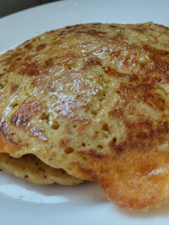 Una foto de Panquecas🥞de mazorca🌽tierna🧇con queso🧀