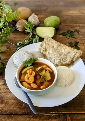 A picture of Prawns Mango Curry.