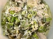 A picture of marinated chicken thighs