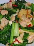Tumis cai sim udang tahu