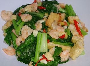 Foto resep Tumis cai sim udang tahu