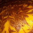 Flower design chocolate vanilla cake in pan. in just 10 mins