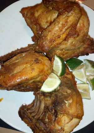 A picture of Fine wine chicken.