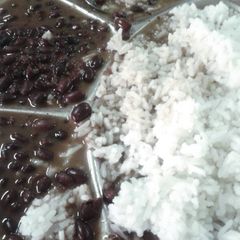 A picture of Rice and beans.