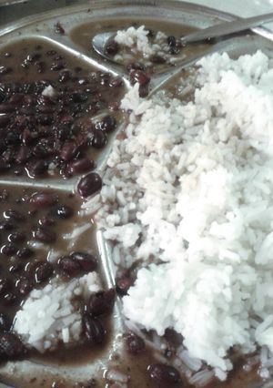 A picture of Rice and beans.