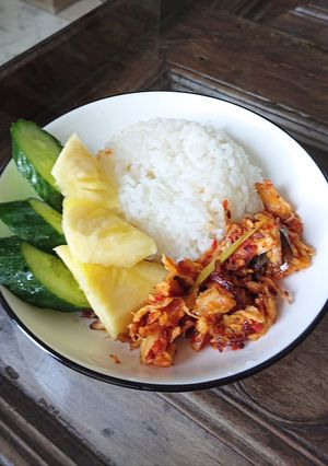Foto resep 63. Sambal Ayam Suwir dengan Daun Jeruk