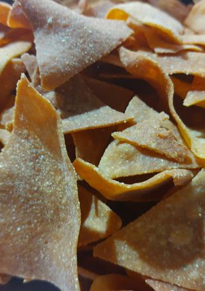Una foto de Nachos caseros tipo Doritos