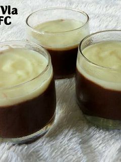 Foto resep Puding Coklat Vla Vanilla