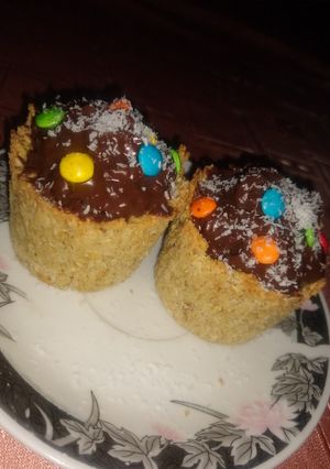 Una foto de Canastitas De Coco Y Crema De Chocolate🧺🍫