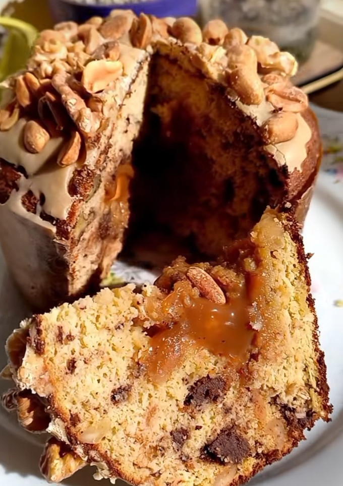 Una foto de Pan dulce de coco y dulce de leche