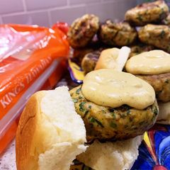 A picture of Bombay Sliders with Curry Sauce.