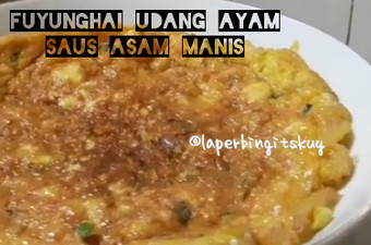 Resep Fuyunghai udang ayam saus asam manis Gampang