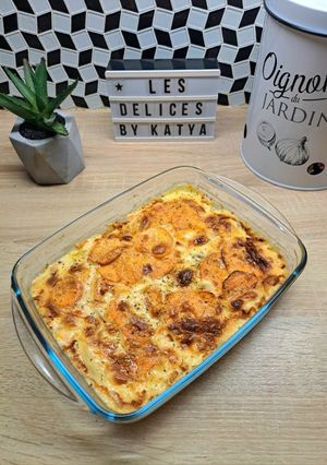 Une photo de Gratin dauphinois à la patate douce 🍠