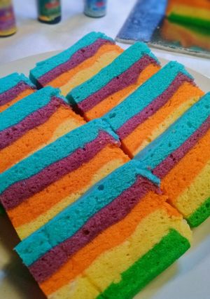 Foto resep Rainbow Cake Kukus