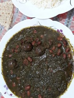 عکسی از دستور قورمه سبزی من