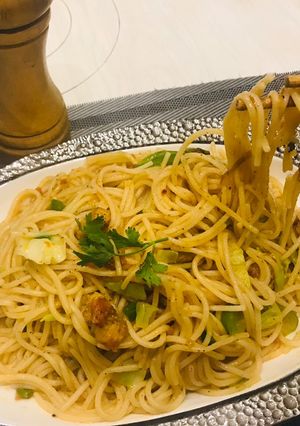 A picture of One-Pot Chicken Spaghetti.