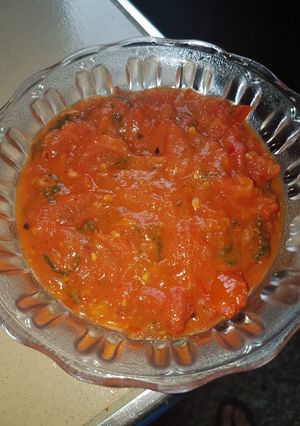 Una foto de Salsa de tomates picante