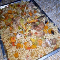 A picture of Jollof Macaroni.