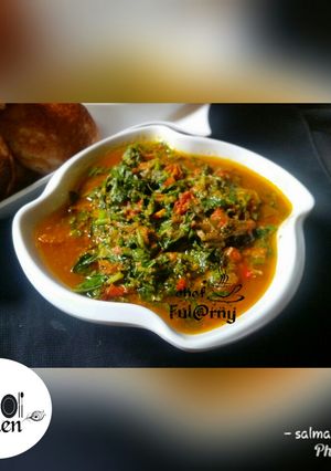 A picture of Spinach soup (miyar alayyahu) by salma.s.Adam..