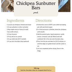 Chickpea Sunbutter Bars A picture of Chickpea Sunbutter Bars.