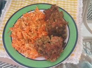 Una foto de Tortitas de ejote y atún
