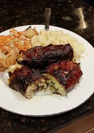 A picture of Brad's crab roll ups.